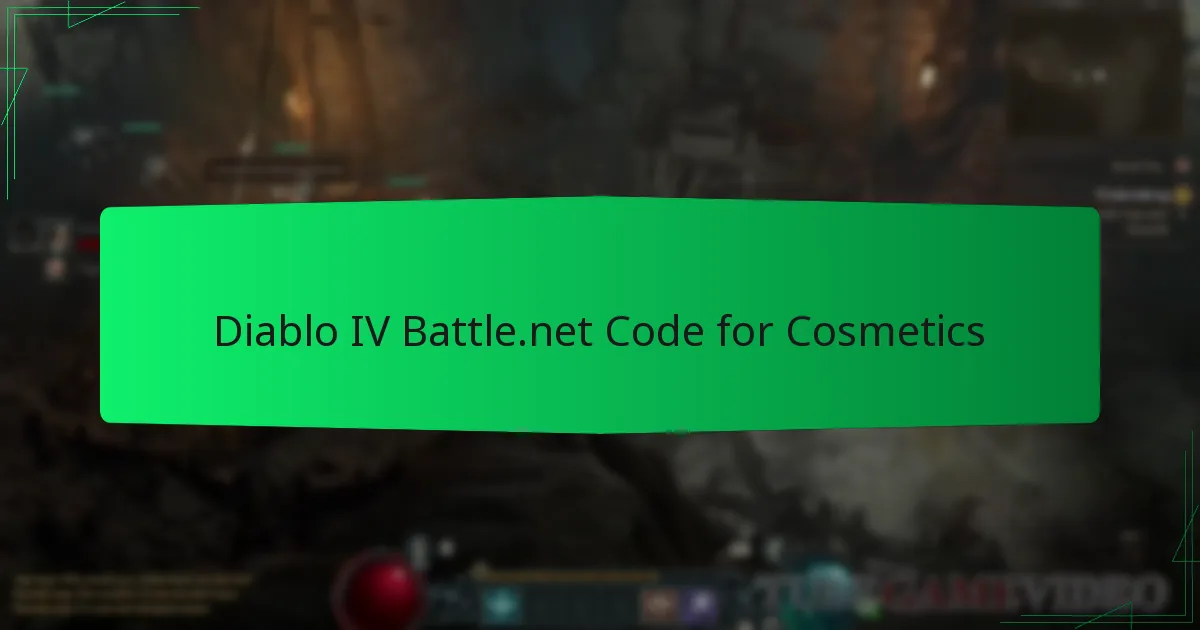 Diablo IV Battle.net Code for Cosmetics