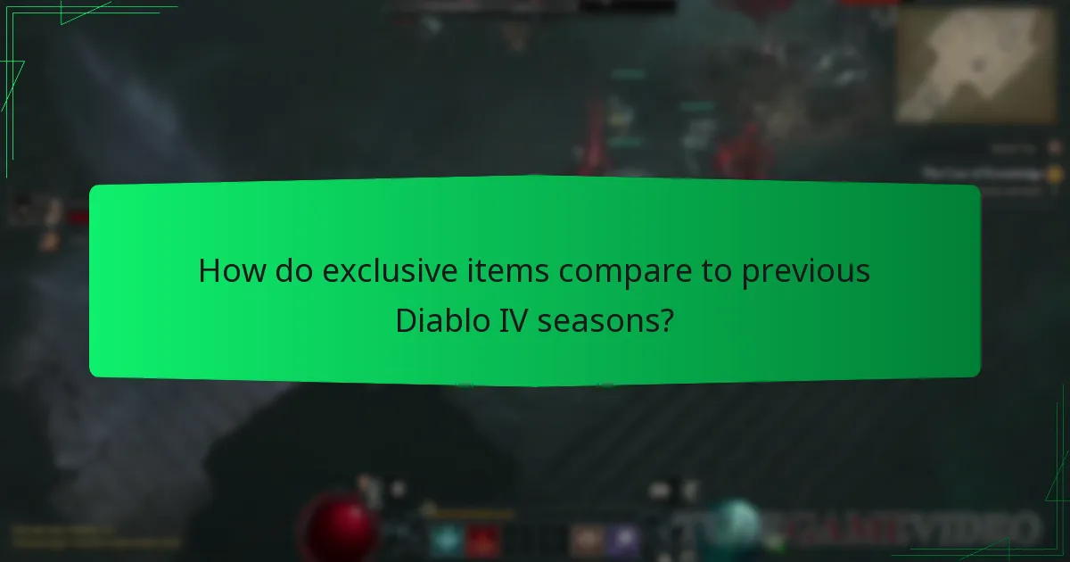 How do the exclusive items enhance gameplay in Diablo IV?
