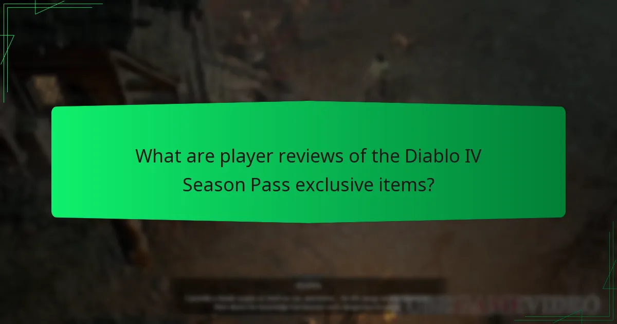 How do exclusive items compare to previous Diablo IV seasons?